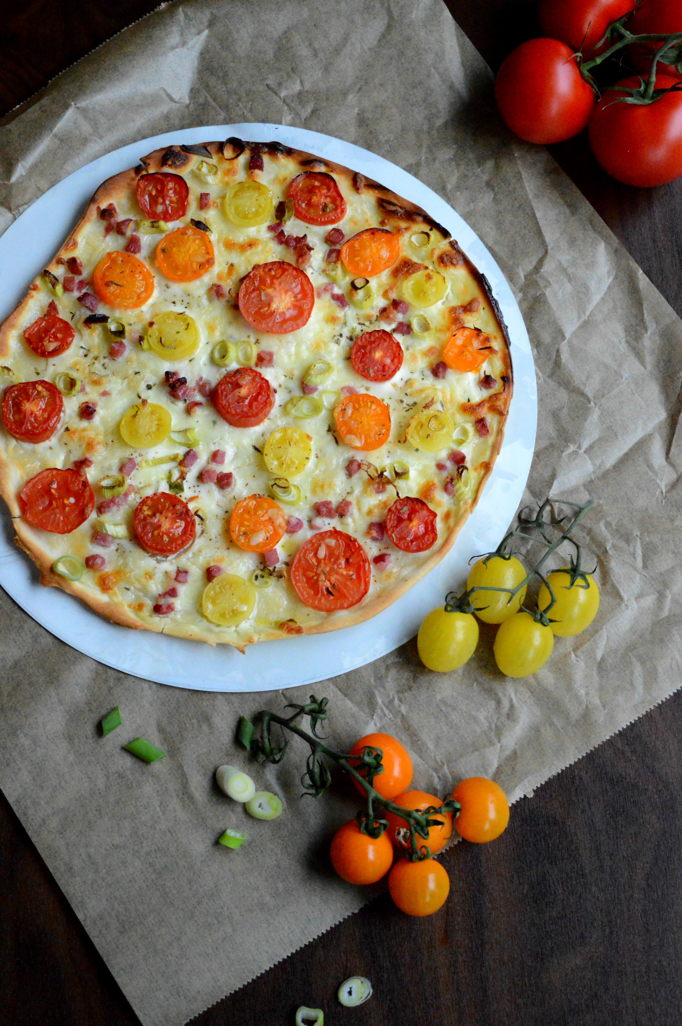 Tomaten-Flammkuchen